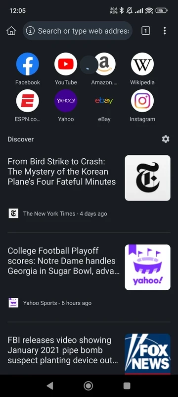 Kiwi Browser — στιγμιότυπο οθόνης 2
